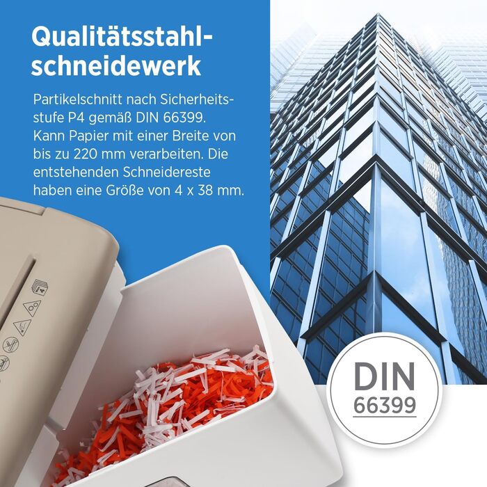 Шредер Genie 440 X II P4: Активний знищення документів, 9л, автоматичний старт/стоп, компактний, для дому та офісу