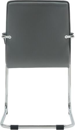 Набір з 2-х відкидних крісел Tira з штучної шкіри, сірого кольору, з м'яким сидінням