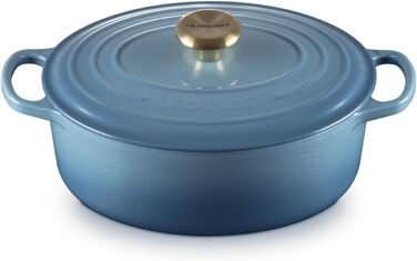 Le Creuset Signature Чавунна сковорода з кришкою, овальна, 29 см, 8.9 л, для всіх типів плит, Kirschrot (Вишня)