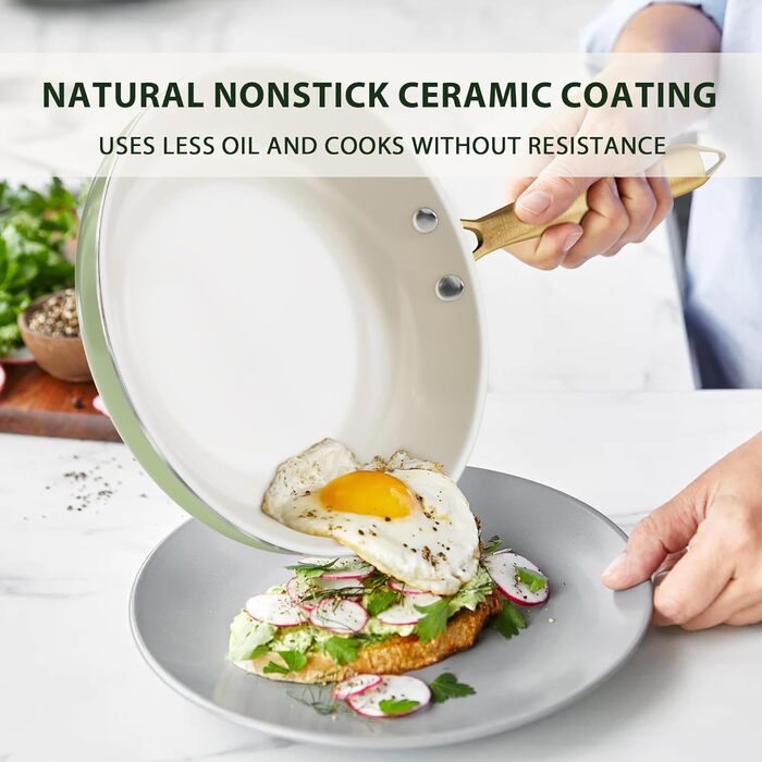 Набір посуду RIOVARM з нержавіючої сталі з антипригарним покриттям Ceramic, 5 предметів (каструлі, сковорідки, соусник, пательня)