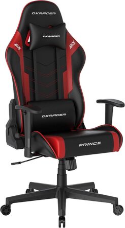 Крісло ігрове DXRacer PRINCE FD01 /N - Чорно-червоне, регульоване, ергономічне для офісу та дому