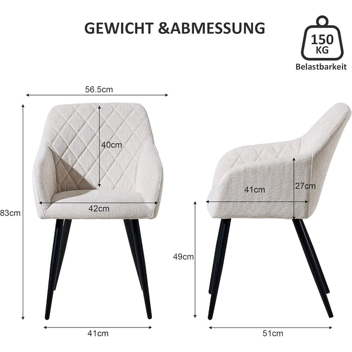 Крісла для їдальні CLIPOP, комплект. М'які крісла з оксамитовим покриттям для кухні, вітальні, з металевими ніжками, з підлокітниками. Колір: зелений оксамит.