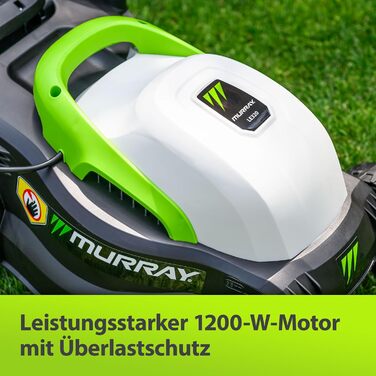 Електричний газонокосарка Murray LE320E 2-в-1: 1200W, ширина 32 см, об'єм травоспікача 27 л, для малих газонів, з ергономічною ручкою та захистом від перевантаження
