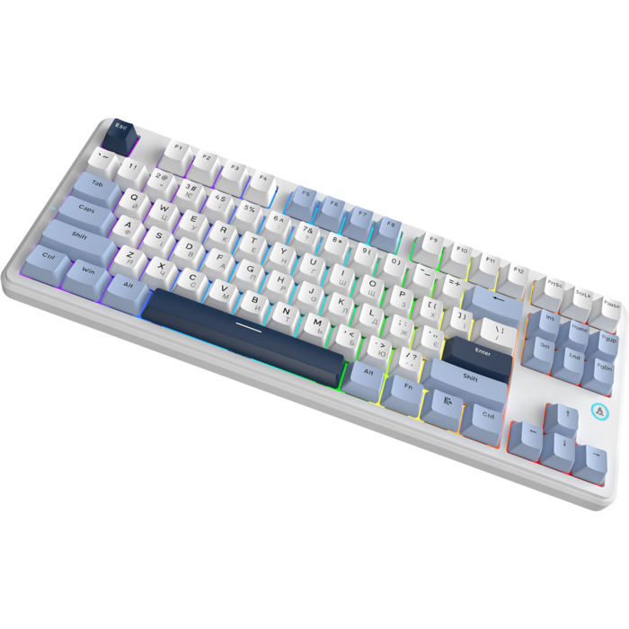 Дротова механічна клавіатура Ajazz AK870 V2 Flying Fish Switches White (AK870-V2-FF-BWB)