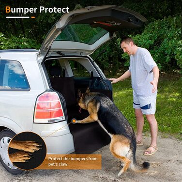 Килимок для захисту багажника з боковинами, захист багажника для собак, водонепроникний і легко миється-універсальне автомобільне ковдру для собак заднє сидіння