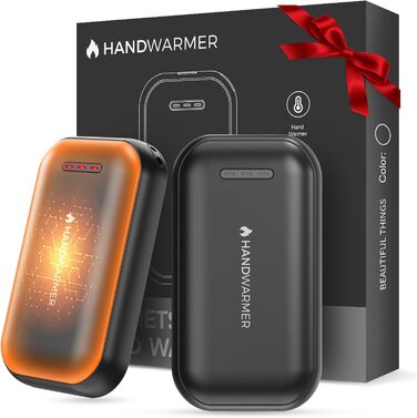 Електричні грілки для рук 2-в-1 з магнітом - 6000 mAh, USB, з брелоком, 3 режими нагріву до 55°C, ультралегкі та тонкі, для кемпінгу