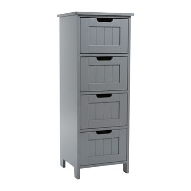 Шафка для ванної кімнати Relaxdays з 4 висувними ящиками