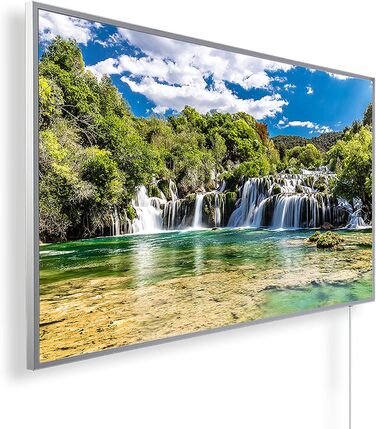 Інфрачервовий обігрівач з зображенням - Національний парк (18) - 1200 Вт з термостатом та додатком Könighaus - білий каркас