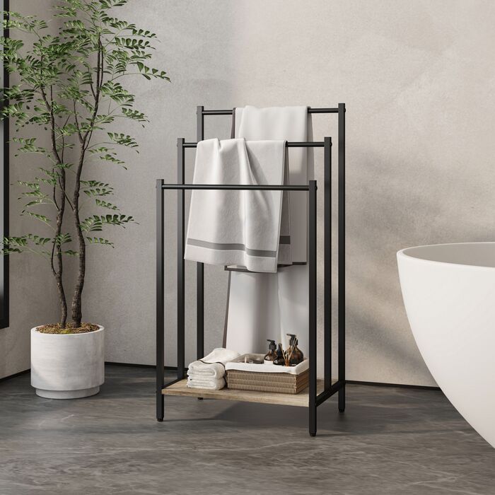 Підставка для рушників з полицею Relaxdays