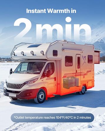 Дизельний обігрівач VEVOR 8 кВт, 12/24 В, портативний, з пультом ДУ та LCD, низький шум, бак 4,5 л для автодому/Вантажівки