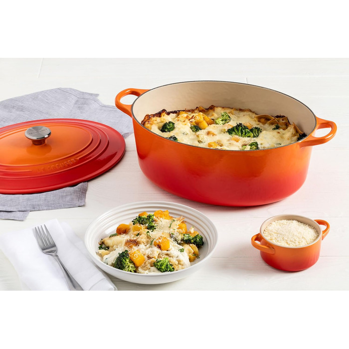 Le Creuset Signature Чавунний Бражульник з кришкою, 33 см, овальний, 7.5 л, для всіх типів плит, включаючи індукцію, чорний матовий