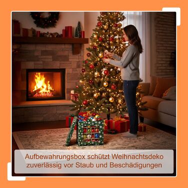 Набір з 3 коробок для зберігання новорічних кулічок Relaxdays