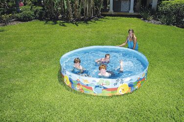 Дитячий басейн Bestway FillN Fun, підводний світ, 152x25 см (244x244x46 см)
