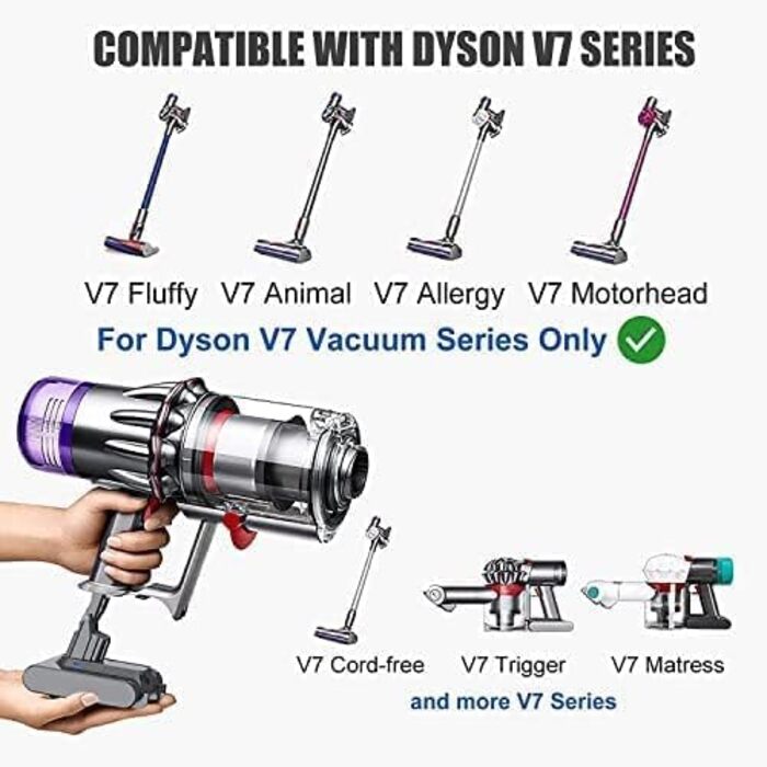 Змінна батарея V7 6000 мАг для моделей Dyson V7 Animal, Absolute, Motorhead Pro, Пухнастий, Матрац