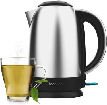 Електричний чайник Cecotec Thermosense 200 Steel 1.7L, 2200W, нержавіюча сталь, 360° повертання, Cool-Touch, LED, подвійний захист