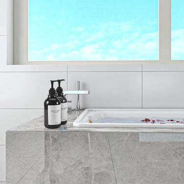 Дозатор для шампуню та кондиціонера на душову стіну, диспенсер для мила 3-камерний без свердління, багаторазовий для шампуню, лосьйону, олії, гелю для душу, рідкого мила та мила для посуду (3 пляшки, чорний)