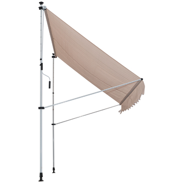 Outsunny Folding Arm Тент Clamp Тент регульований по висоті 200x150 см кремово-білий з алюмінію для тераси та балкона