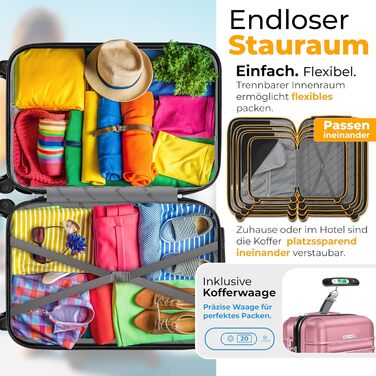 Набір валіз KESSER® 3шт. з жорстким корпусом: велика, середня, маленька. Рожевий колір. Валіза-тролі, валіза-чемодан, валіза на колесах з замком, ABS-пластик, телескопічна ручка, вага в комплекті.