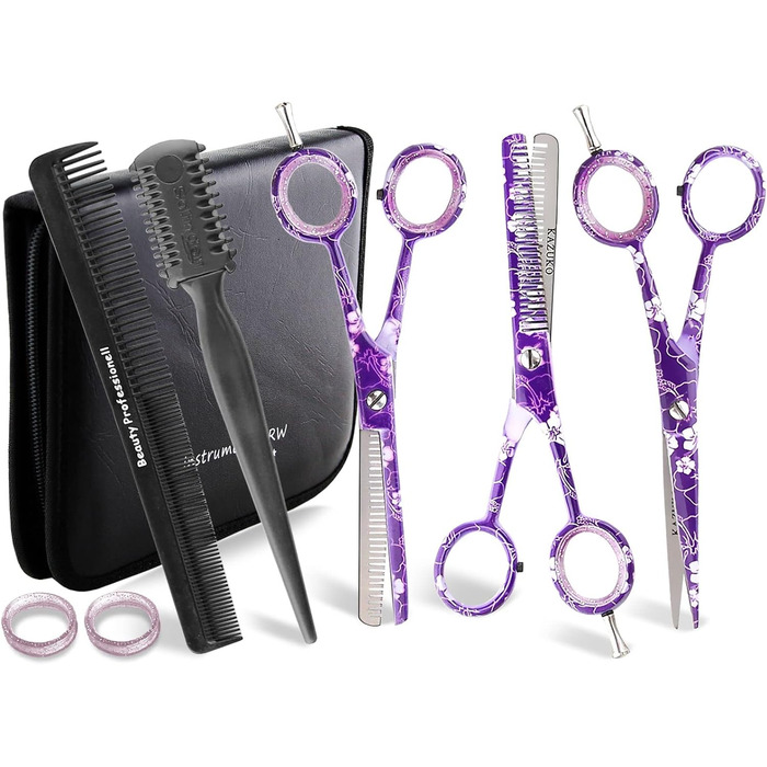 Набір ножиць для волосся преміум-класу 6 шт. Solingen Effilator, 15,24 см, елегантна сумка