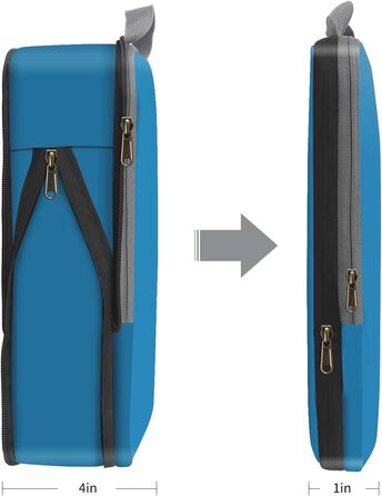 Набір компресійних органайзерів для одягу в дорогу Eono by Amazon, 4 шт, темно-синій — пакувальні куби для валізи та рюкзака