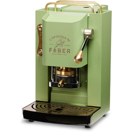 Кавомашина Faber Pro Deluxe з міді та вафельниці з Ese Paper 44 mm (Acid Green)