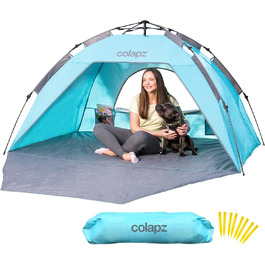 Намет для душу та туалету Colapz – портативна роздягальня для відпочинку на природі, пляжний намет, 2.1 м – водонепроникний, вітростійкий, блакитний
