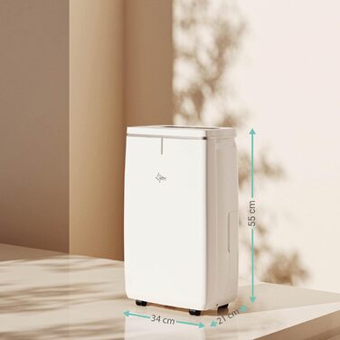 SUNTEC DryFix 20 Lumio: Електричний осушувач повітря для приміщень до 63 м² – 20 л/добу, 3-в-1 (осушувач, очищувач повітря, сушарка для білизни)