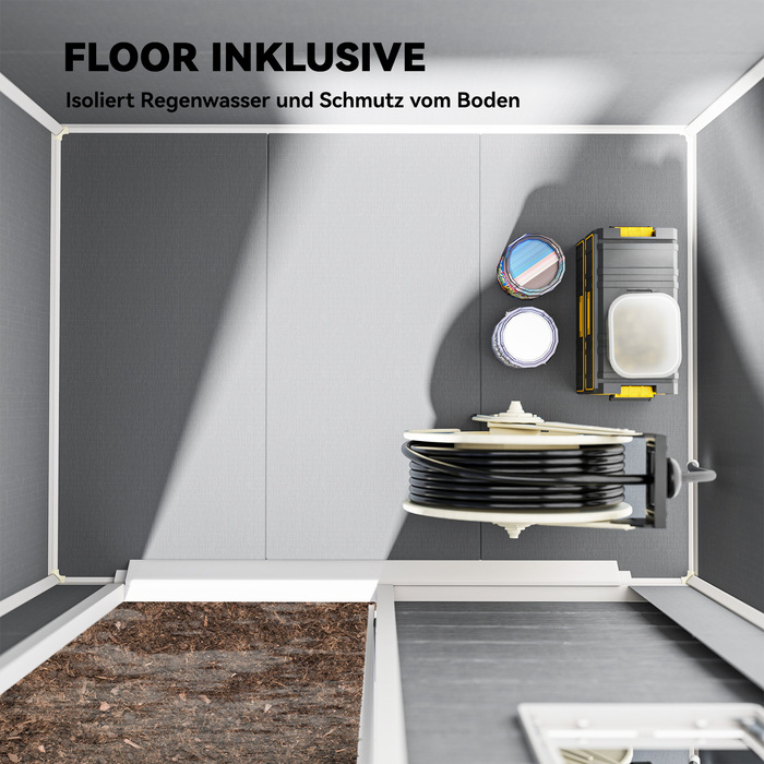 Гаражний бокс 1,9 м² 182 x 121 x 200 см. Садовий вокс з похилим дахом, підлогою та замикаючими дверима.