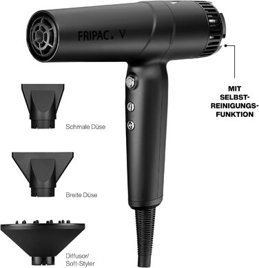 Фен для волосся Fripac V Фен з цифровим двигуном і функцією самоочищення Професійний фен