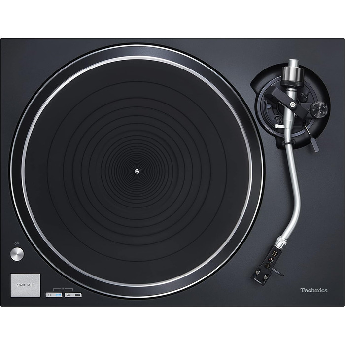 Програвач вінілових платівок Technics SL-100C з прямим приводом, картриджем AT-VM95C, автоліфтом, трьома швидкостями, пилозахистом і PHONO-кабелем, чорний