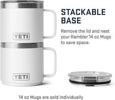 Термос YETI Rambler 14 oz (414 мл) з кришкою MagSlider, білий
