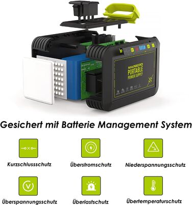 Портативна електростанція MARBERO M82 88Wh: Сонячний генератор з LED ліхтариком, 230V AC, 120W, для кемпінгу, подорожей, дому та надзвичайних ситуацій