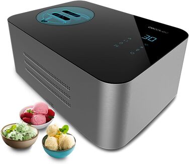 Машина для приготування морозива Cecotec Gelacy 1200 Touch з компресором. 1.5 л, чорний, сенсорний екран, 110 В