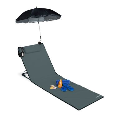 Relaxdays Пляжний килимок із сонцезахисним парасолькою