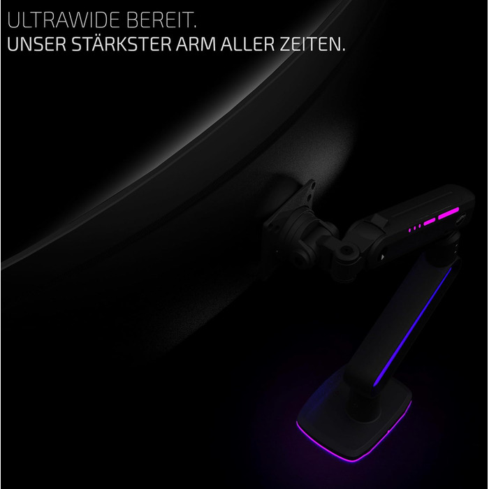 Кріплення для монітора Invision Vortex Gaming – 27–57 дюймів – Curved & UltraWide – RGB LED – 3–18 кг (VR200)