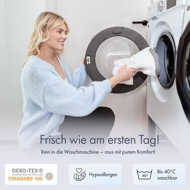 Ортопедична подушка Knoop Home & Living® з піною з пам'яті ефекту - для підтримки шиї та зняття болю - ідеально підходить для тих, хто спить на боці та на спині - знімний чохол