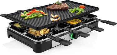 Ракле-набір Tristar RA-2748 – 3-в-1: ракле, гриль, сковорода, тепаньякі для 8 осіб, 1400 Вт, чорний