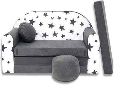 Дитяче крісло-софа 3в1 з функцією ліжка для дівчаток та хлопчиків, крісло-мішок, трансформер для дитячої кімнати (AC1)