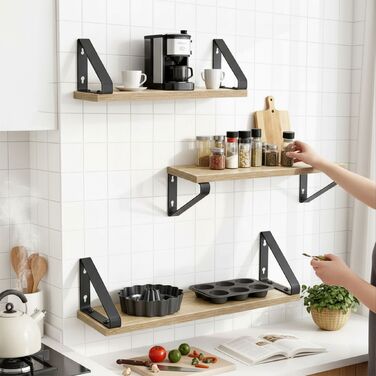 Набір полиць для стін Relaxdays (3 розміри)