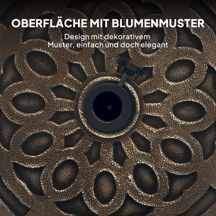 Підставка для парасольки з бетону, мобільна підставка для парасольки на колесах, кругла стійка для парасольки діаметром 32/38/48 мм