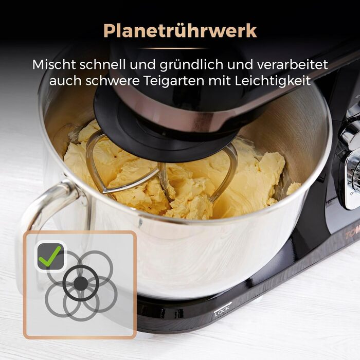 Блендер-стаціонарний Tower T12033RG, 1000 Вт, 6 швидкостей, імпульсний режим, рожеве золото, EU