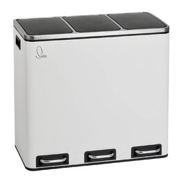 Дорожнє відро SVITA TM3X18 на 54 літри, дизайнерська корзина для сміття, сміттєва корзина, система поділу кухонного приладдя білого кольору
