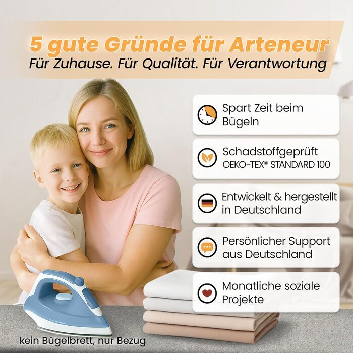 Накладка на прасувальне дошка Bügelbrettbezug 120x40 | Відбиваюча тепло | Гумка | OEKOTEX100 | 5 розмірів | Пом'якшення | Накладка на прасувальне дошка для парових прасок | Прасувальний стіл M Silber Silber M