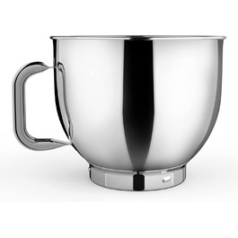 Кухонна машина Zuccie з тихою роботою, місткістю 5л, з нержавіючою сталевою чашею, 3 насадки, сплітсплш, скребок для тіста та роздільник яєць, 8+ швидкостей, для приготування тіста (біла)