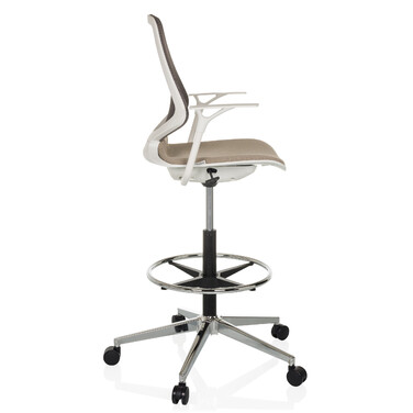 Офісне крісло / Барний стілець TOP WORK STYLE, тканина бежевого кольору, hjh OFFICE