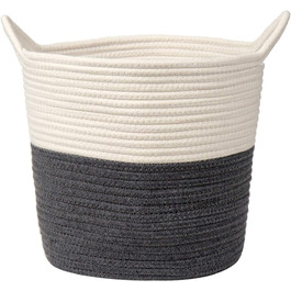 Кошик для білизни плетений з бавовняної мотузки