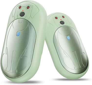 Електричні грілки для рук COTOP 6000mAh, 2 шт. USB-C, 3 режими нагріву, для жінок, чоловіків, дітей, туризму, гірськолижного спорту, зелені