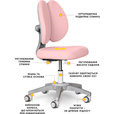 Дитяче крісло Mealux Sprint Duo Lite Pink (арт.Y-412 Lite KP)
