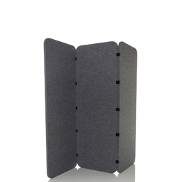 Акустична перегородка / мобільна перегородка FLEXMIUT EL 160*60*2,5 PET сірий hjh OFFICE