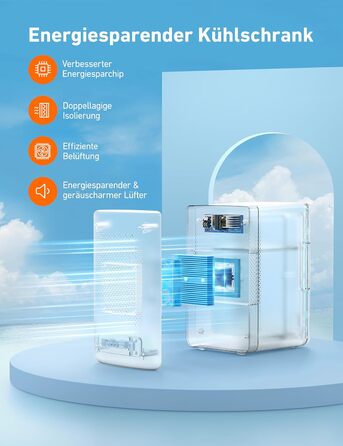 AstroAI Міні холодильник 2 в 1, 6 літрів: охолодження та підігрів, 12V/220V, для авто, офісу, гуртожитку, чорний